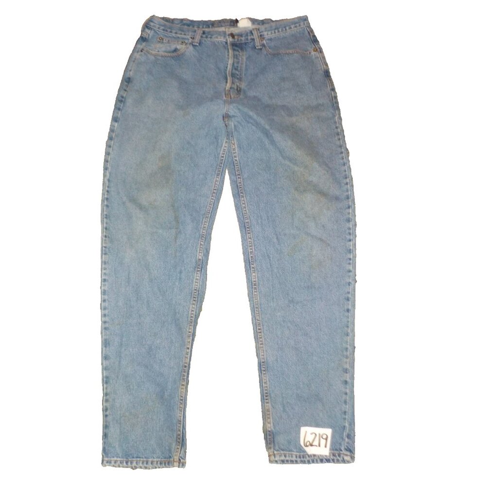 Old Rye Big & Tall Loose Fit Button Fly Men's 38 x 36 Blue Denim Work Jeans